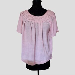 NWT A New Day Stripped Pink Women's Top Size S